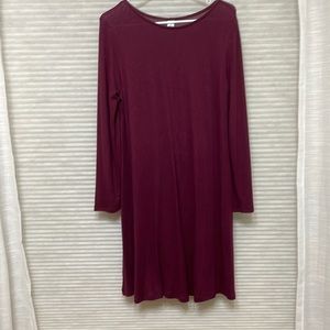 Cranberry Sweater-Like Dress